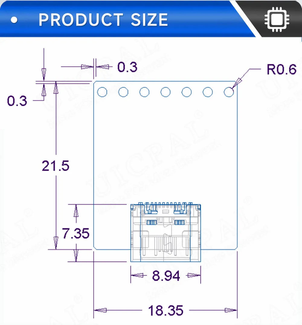 CH9102F CP2104 Downloader Module Chip Program Burning for ESP32 MINI 7Pin TYPE-C USB to UART RS232 RS485 Serial Port Download