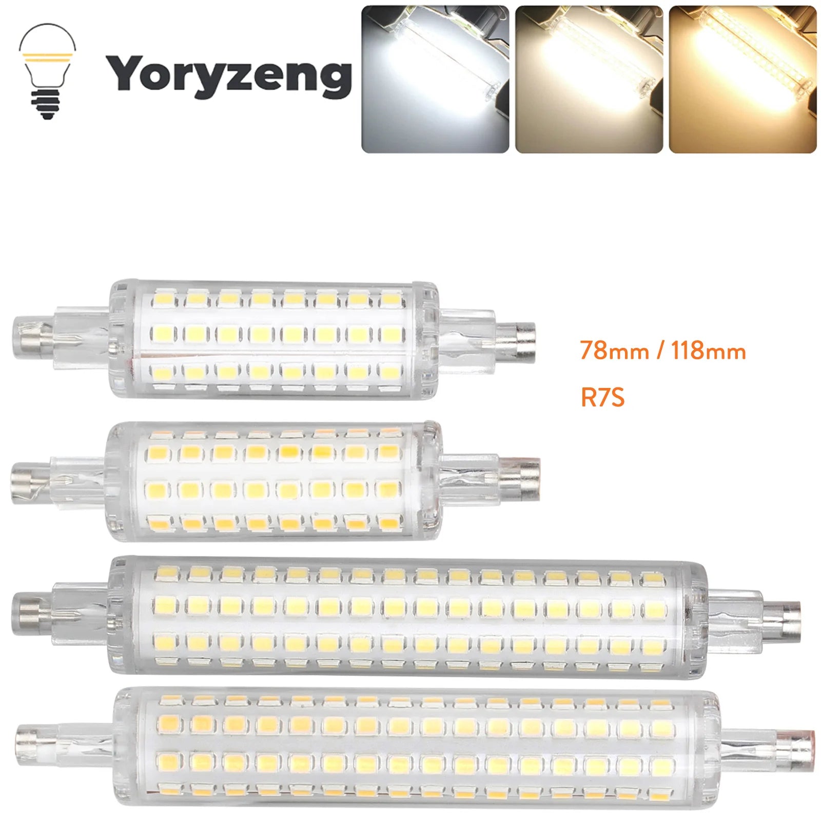 12W 16W R7S 78mm 118mm LED Flood Light Bulb 64LEDs 128LEDs 2835 SMD Replace 60W 120W Halogen 110V 220V Lamp