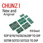 10pcs PCB Board SMD Turn To DIP Adapter Converter Plate SOP 8/16/14/20/24/28P SOT89 SOT23 SOT223 TO DIP SOP/MSOP/TSSOP
