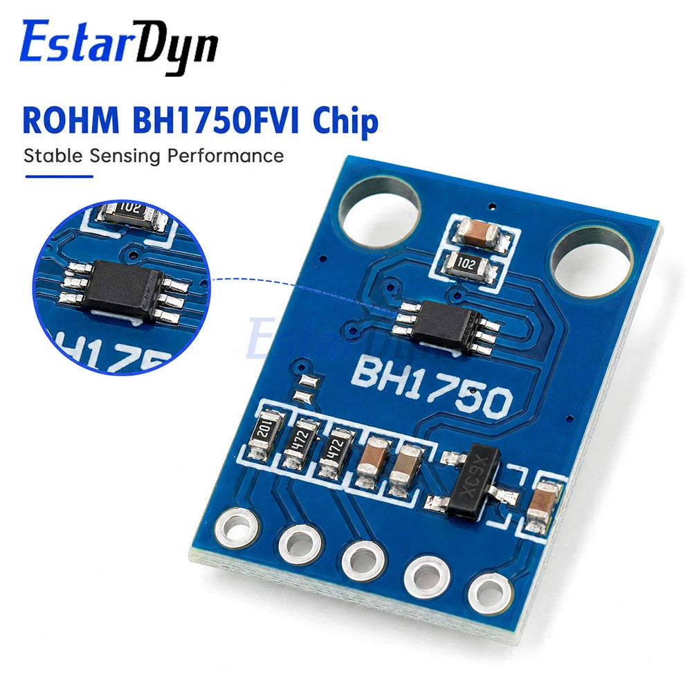 Estardyn BH1750 BH1750FVI GY-302 Digital Ambient Light Sensor Module I2C 3V-5V for DIY Electronics