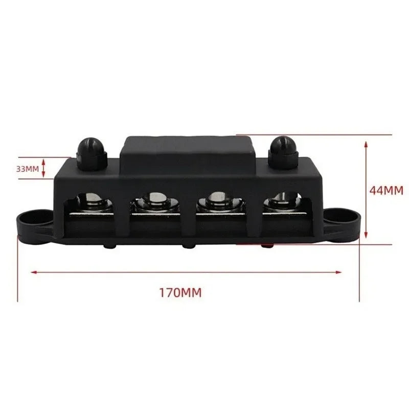 New Power Distribution Block Bus Bar with Studs Marine Terminal Block for Automotive Car Boat Solar Wiring - Negative&Positive