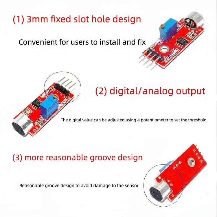 10pcs KY 037 High Sensitivity Microphone Sound Sensor Module Voice Detection for Arduino Raspberry Pi