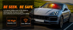 Nilight Bright LED Strobe Lights , Car Windshield Warning Flash Light with Suction Cups, Hazard Safety Lamp for Truck