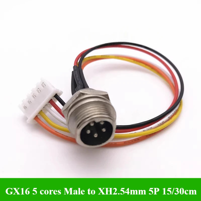 GX12 GX16 GX20 Aviation Plug To XH2.54 Terminal Wire 2 3 4 5 6 Pin M12 Male Head Adapter Cable Connector Extension Line 15/30cm