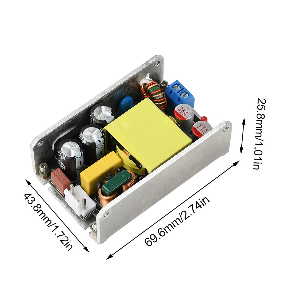 Compact GaN Power Supply Board AC 95-265V to Supply Board AC 95-265V to DC 24V 4A / 12V 8A 100W/150W High-Power Switching Power