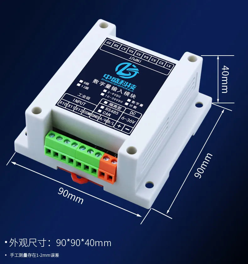 CAN WIFI Digital IO Ethernet Expansion Module Control Board RS485/232 ZS-DI-16 Isolated PNP NPN MODBUS RTU Module
