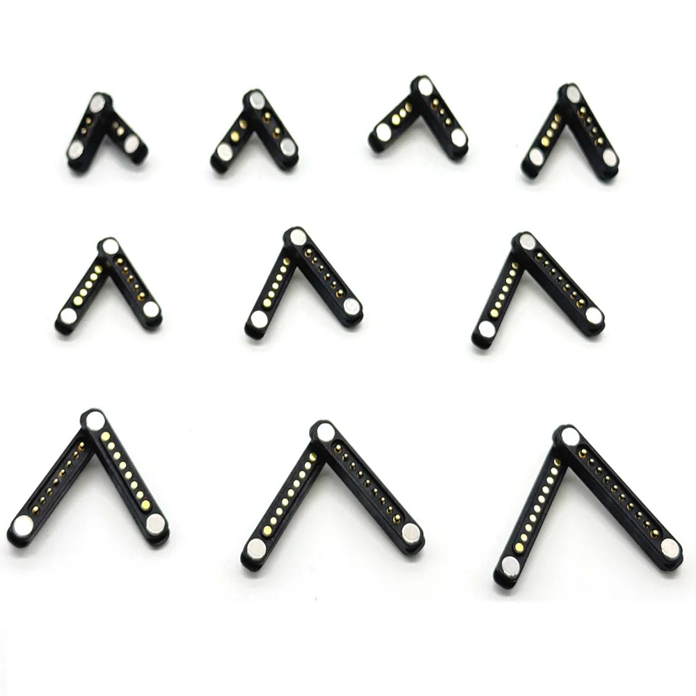 1sets DC 36V 5A Waterproof Magnetic Pogo Pin Connector 5Pin With Ears Pogopin Male Female Spring Loaded DC Power Socket