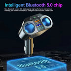 KEBIDUMEI Bluetooth 5.0 Car Adapter Cigarette Lighter USB PD QC3.0 Super Fast Charging Digital Display Charger Car Accessories