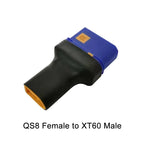 QS8 to XT60 XT90 Integrated Plug Adapter QS8 Male to Female Electric Lithium Battery Model Aircraft XT30 T-type Connector