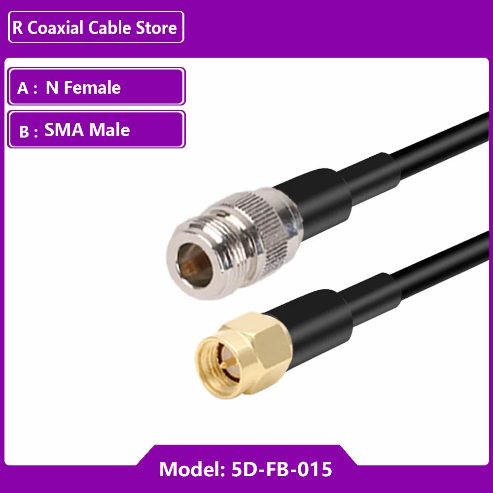 SMA to N Connector SMA Connector N Male/Female Plug 5D-FB RF Coaxial Cable for CDMA GSM 3G 4G LTE WiFi Antenna RF RP-SMA