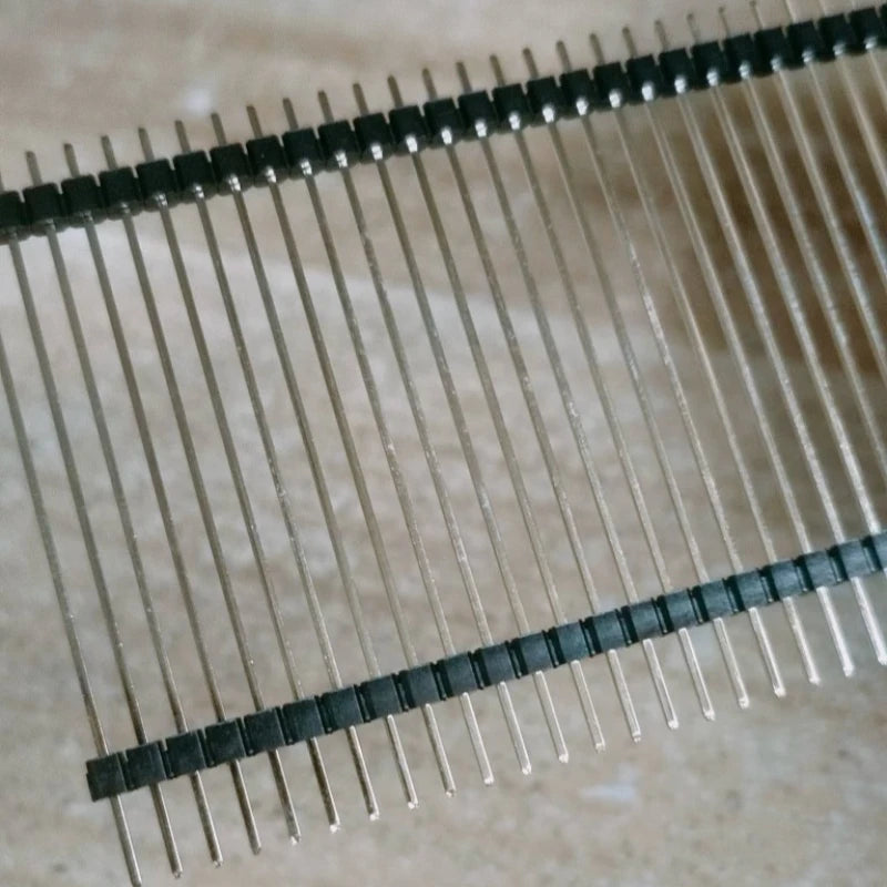 50pcs 2.54mm Single Row Double Plastic Extended Pin Breakable Rohs 1x40P Needle L25/30/45/50/50/58/70/78.mm