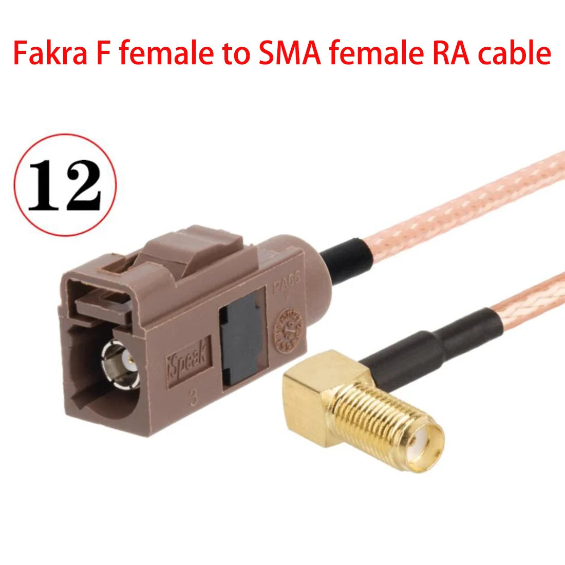 1PC Fakra F Male Female Brown Color To SMA Plug Jack Pigtail Cable Adapter RG316 15cm /30cm/50cm/100cm Wholesale NEW