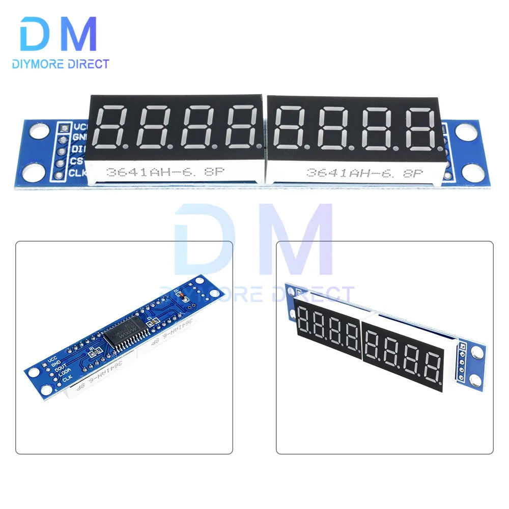 8 Digit Bit MAX7219 Digital Tube Display Module Board 7 Segment Digital LED Display for 3.3V 5V STC51/AVR/STM32