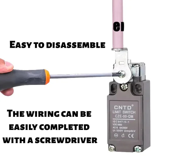 Limit Switch, CNTD CZE‑00‑QM plastic housing 1NO1NC contact, 6A 250VAC mechanical reset, position sensor for machine equipment i