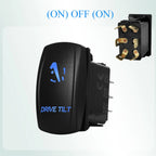 12V Reverse Polarity Rocker Switch DPDT ON-Off-ON 6 Pin Momentary/Latching for Winch Linear Actuator Car Window RV Jack Boat RV