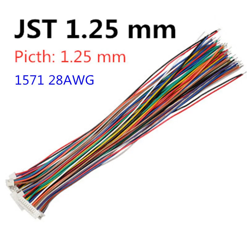 10PCS 1.0 1.25 1.5 2.0 2.54 SH/JST/ZH/PH/XH 1.0MM 1.25MM 1.5MM 2.0MM  2.54MM 2PIN/3/4/5/6/7/10P Female Plug Connector With Wire