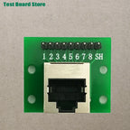 1Pce RJ45 Ethernet Port 8P Vertical Horizontal Test Board Bent Pin Straight Pin Network Port Adapter Circuit Board Connector