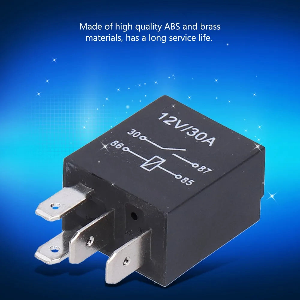10 Pcs Relay Kit 4 Pin/5Pin Violet Relay 12V 30A 36.6*23*15.5mm Automobile Relay Automotive Relay Vehicle Electrical