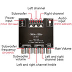MT21 2.1 Channel Bluetooth 5.0 Audio Amplifier Board 100W Subwoofer 50W*2 L/R Stereo Amp Module Bass Treble Control AUX Input DC12-24V for Home Speaker DIY
