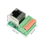 RJ45 Network Port Terminal Block Welding Free Data Adapter Board Female Socket Guide Rail Terminals Connector