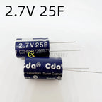1PCS  capacitance 2.7V 0.5F/1F/2F/3.3F/4.7F/5F/6F/7F/8F/10F/15F/25F/30F R type double layer capacitor