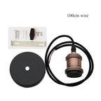 Vintage Edison Pendant CFL LED Filament E27 E26 Edison Screw Light Socket Light Industrial Retro Bulb Lamp Base Aluminum Holder