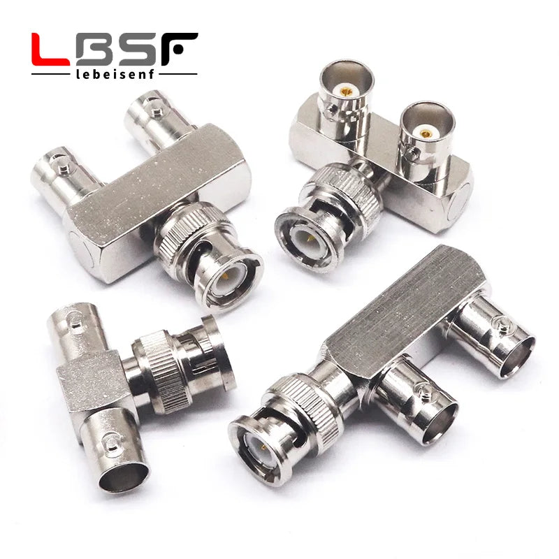 BNC-JKK BNC one male two All copper radio frequency coaxial monitoring adapter female two female one male three-way head