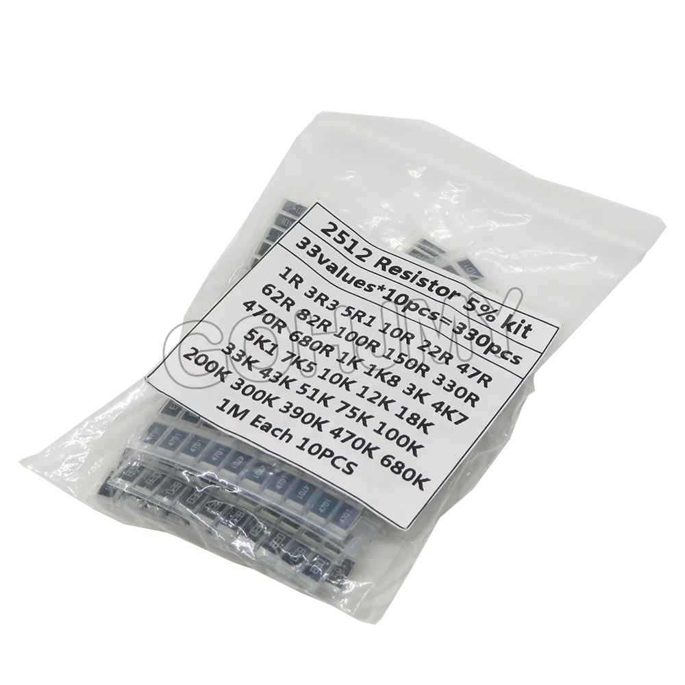 200PCS 660PCS 720PCS 4000PCS 0402 0603 0805 1206 1210 2512 SMD Resistor Kit 10K 100K 1K 1R 100R 220R 1% 5% Assorted Kit