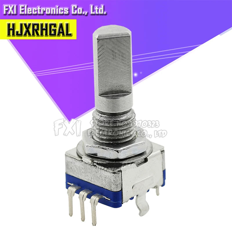 5PCS Half / Plum axis rotary encoder, handle length 15mm / 20mm code switch/ EC11/ digital potentiometer with switch 5Pin 3Pin