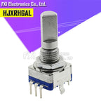5PCS Half / Plum axis rotary encoder, handle length 15mm / 20mm code switch/ EC11/ digital potentiometer with switch 5Pin 3Pin