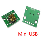 5Pcs USB Adapter PCB - DIY DIP Breadboard Modules - Type A (M / F) / B / Mini / Micro USB Connectors