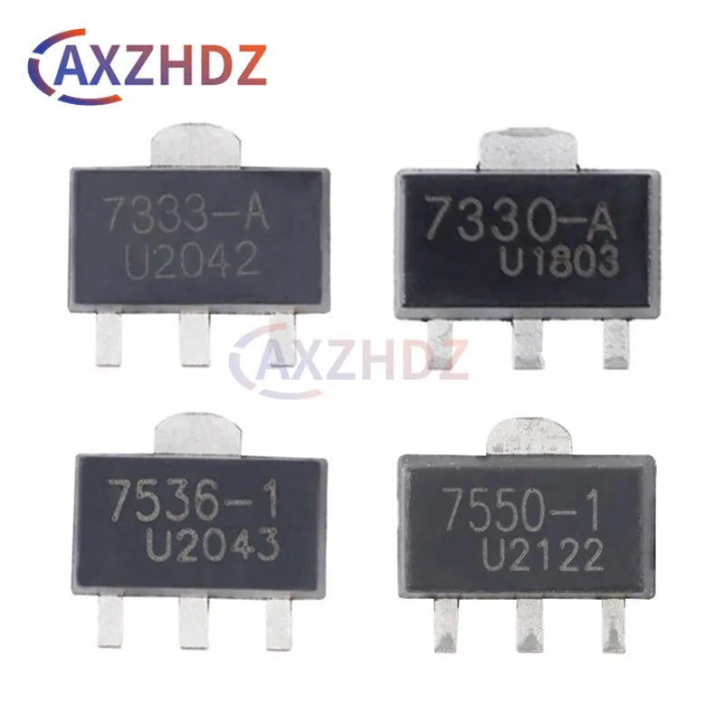 50PCS HT7330-A 7333 7336 7350-A 7530-1 7533-1 7536 7550 SOT-89 3V 3.3V 3.6V 5V 250mA 30V SMD LDO Regulator IC Transistors