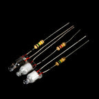 High Quality 10Pcs Neon Light Bulbs 4*10mm 5*13mm Main Power Indicator With Resistance 220V Red/Blue/Green