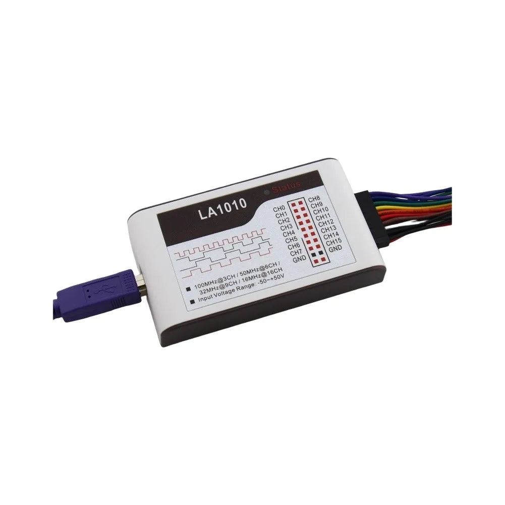 LA1010 16 Channel For Logic Analyzer 100MHz Sampling Rate For Protocol Debugging UART I2C For SPI For RS232 Electronic Testing