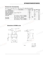 10Pcs BF998 SOT-143 N-Channel Double-Gate RF Mosfet Transistor Bipolar Junction BJT Triode Tube Fets 30mA Integrated Circuits