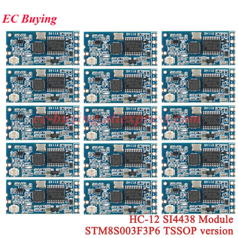 20Pcs/1pc HC-12 433Mhz SI4438 SI4463 Wireless Serial Port Module 1000m UART 3.3V/5V TTL Level With Antenna Bluetooth-compatible