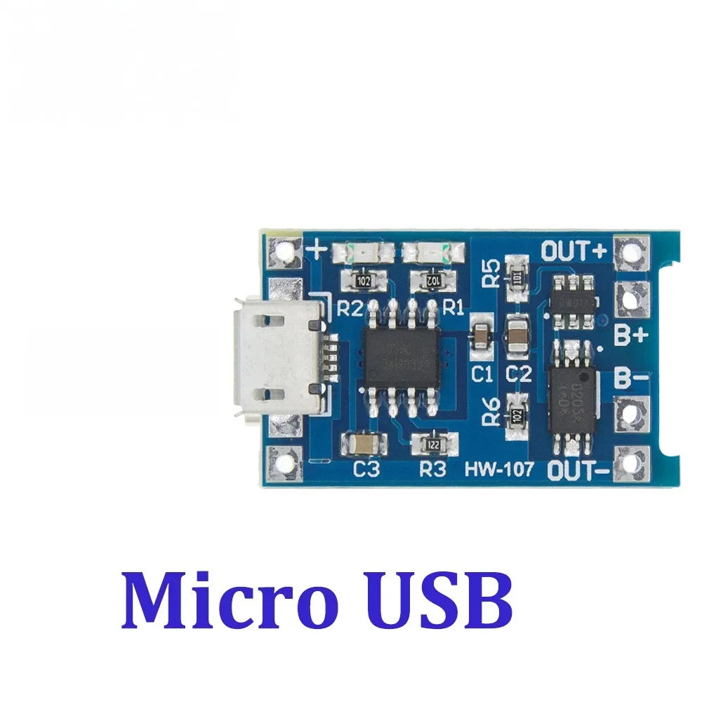 TP4056 +Protection Dual Functions 5V 1A Micro USB 18650 Lithium Battery Charging Board Charger Module