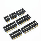 5pcs/lot 2.54mm SMD DIP Switch Gold Plated Pin KM-01 2/3/4/5/6/8/10P Patch Switch KM Series