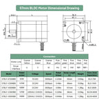 DC24V/48V AC220V Nema23 Nema34 Brushless Motor Driver Kit 57mm 86mm 65W-800W BLDC Motor Hall Sensor 3000rpm For PCB Drilling