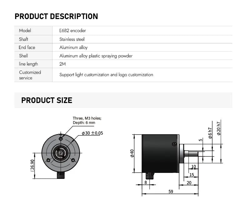 Optical rotary encoder E6B2 CWZ6C CWZ1X CWZ5B 100 200 360 500 600 800 1000 1024PR 1200PR Photoelectric Incremental Rotary Encode