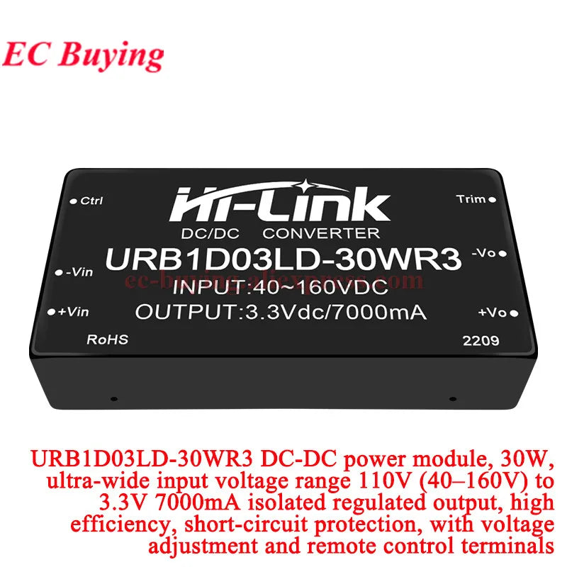 30W 40W 50W AC DC Power Module 110V 48V 24V to 48V 24V 15V 12V 9V 5V 3.3V URB4812LMD URB2405LMD URB1D24LD URB2415LD URB2403LD