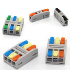 Universal Quick Electrical Wire Connectors Compact Splicing Terminal Blocks Push-in Home Cable Connectors 10Pcs