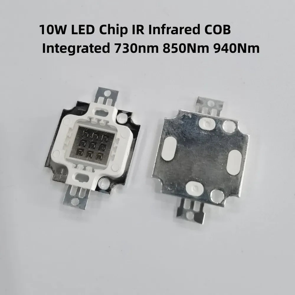 High Power 10W LED Chip IR Infrared COB Integrated 730nm 850Nm 940Nm Infrared Radiation Bulbs Detect Sensor Laser Flashlight