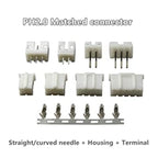 100pcs /LOT JST PH2.0 Straight/Curved Needle Connector 2Pin~16Pin Male Pin Header Right Angle 90°/180° 2.0mm Pitch