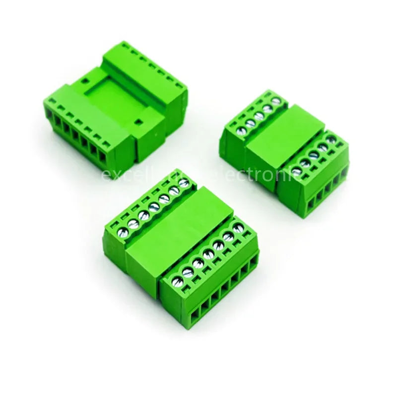 10sets Micro 2EDGRK-2.54MM Terminal Block Plug-in 15EDGKP 2P/3P/4P/5P/6P/8P Male and Female Green Screw Terminal KIt