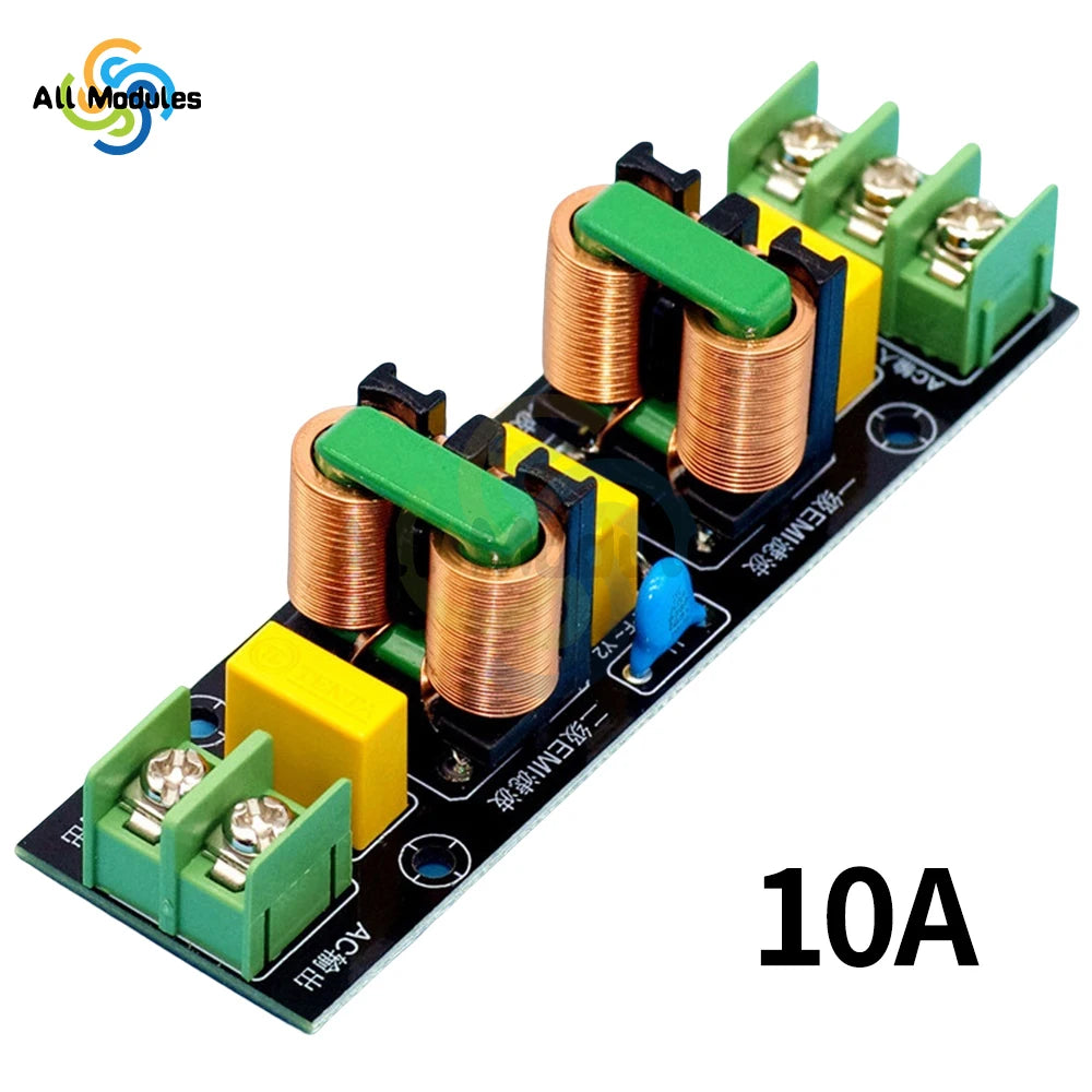 Power Supply Filtering Board Power Supply Filter EMI High Frequency Two-stage Power Low-pass Filter Board 2A-18A