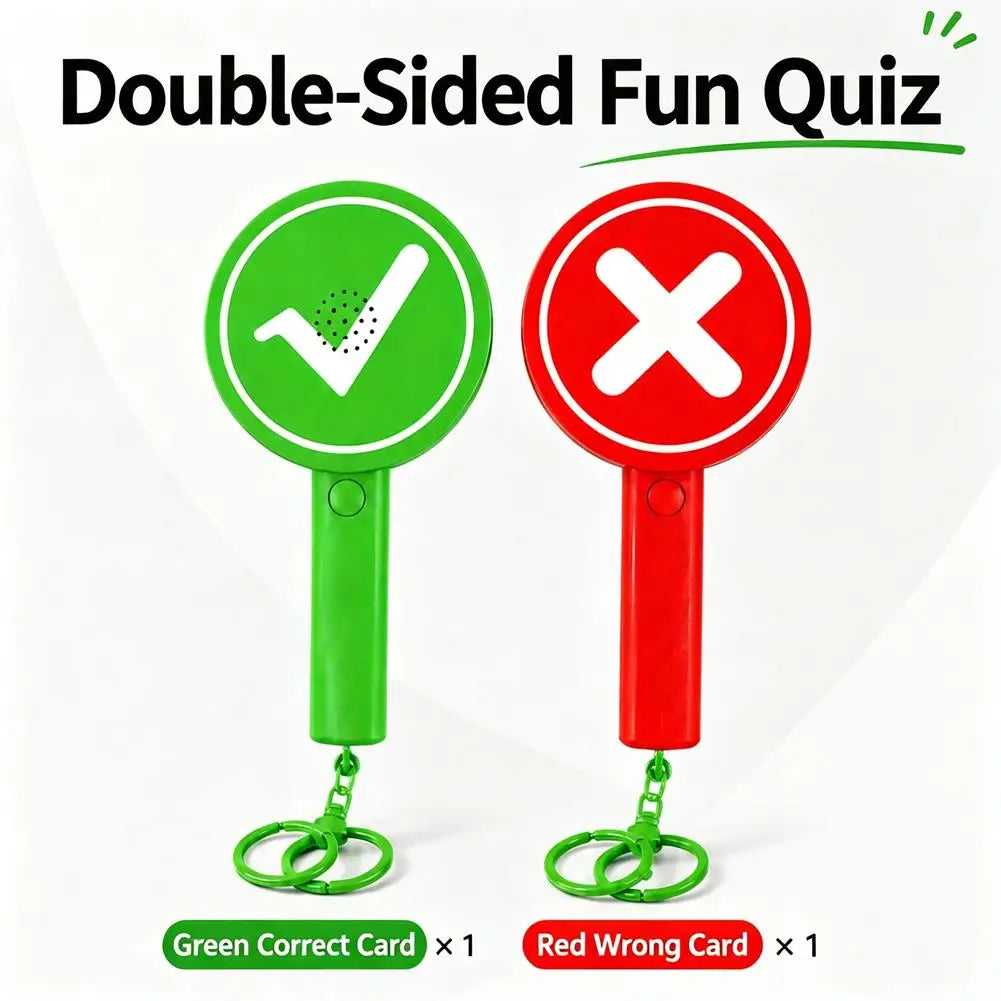 Hand‑Held Yes‑No Signal Paddle With Sound Effect Plastic Electronic Quiz Buzzer Prop For Classroom Trivia Game Interactive Toys