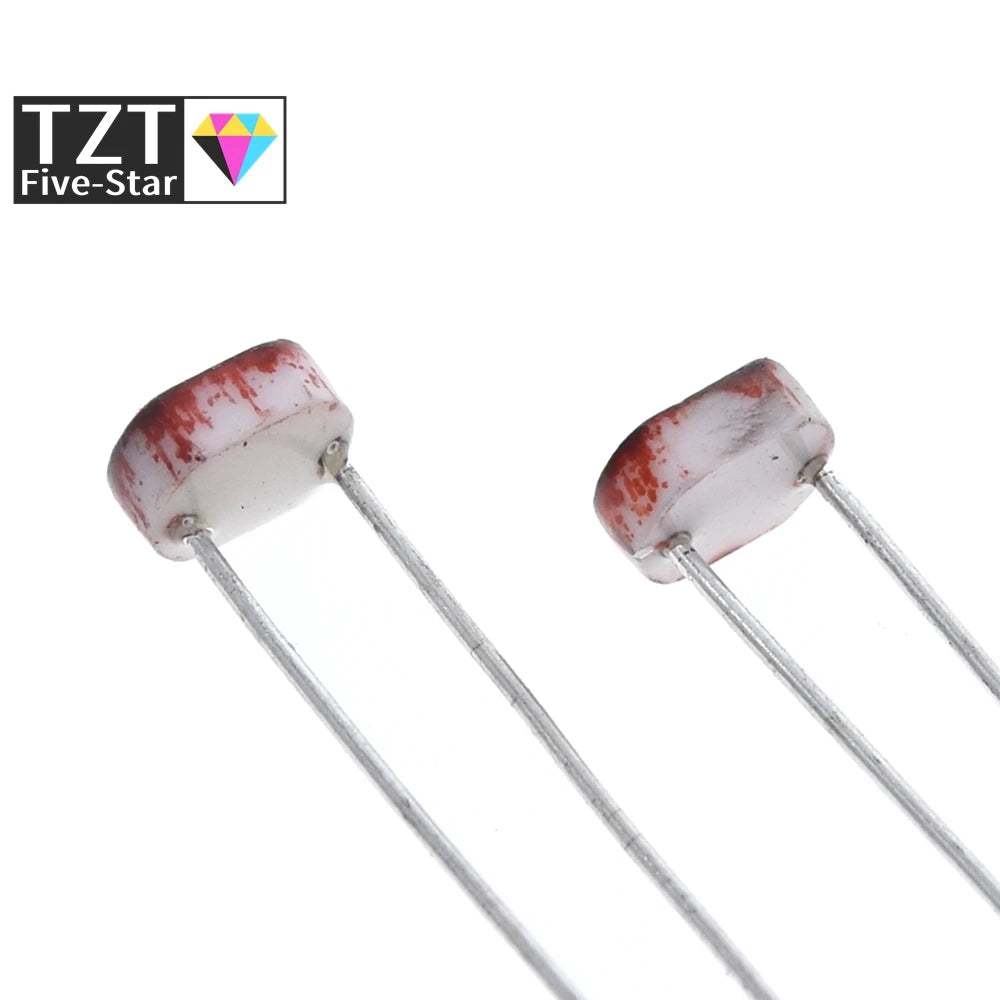 50PCS  LDR Photo Light Sensitive Resistor Photoelectric Photoresistor 5528 GL5528 5537 5506 5516 5539 5549 For Arduino