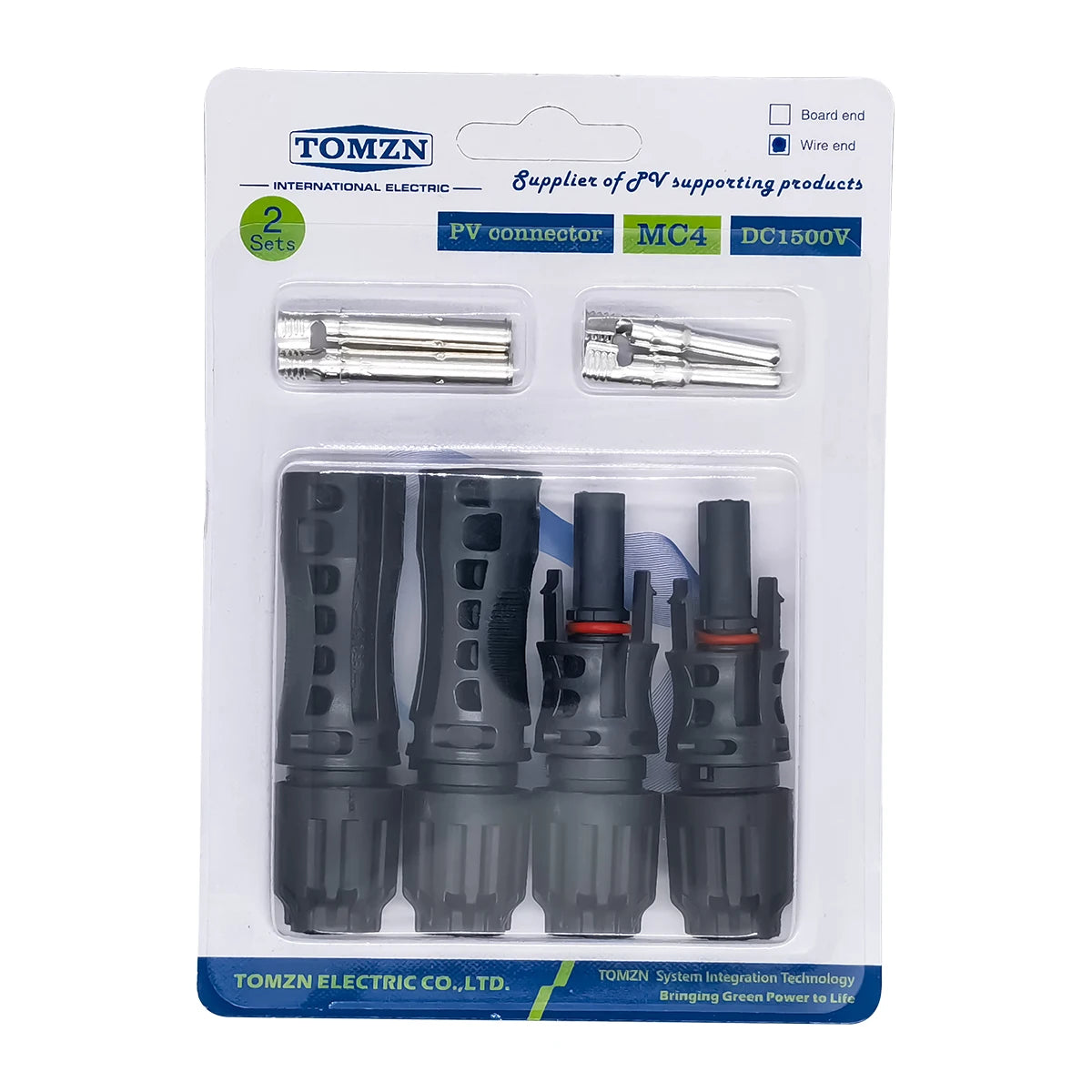 TOMZN 2 Sets of PV Solar Connectors 1000V 1500V 32A 45A Panel Branch PV Photovoltaic Wire/Board Terminal Box Inverter IP67 10LOT