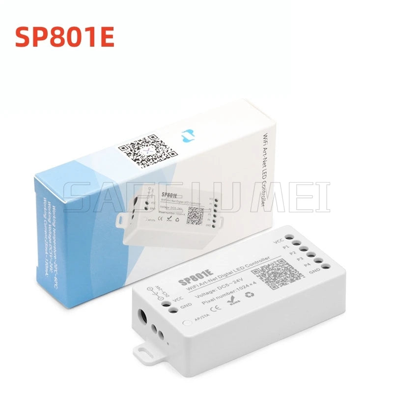 SP801E Led Controller Kit DC5V WS2812B RGB LED Pixel Panel Light 8x8 16x16 8x32 Digital Flexible Screen Individually Addressable